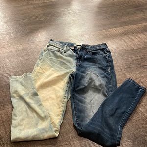 two tone vintage skinny jeans